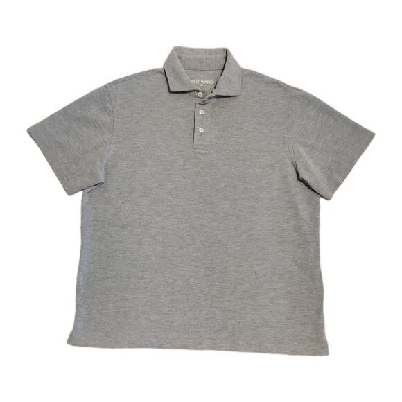 Kent Wang Polo Shirt Size XXL Pique Gray Golf Work Office Business Casual Travel - Picture 4 of 10